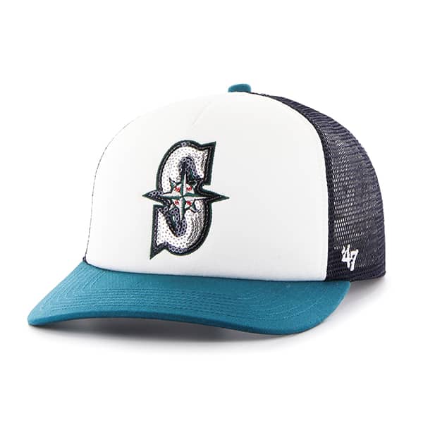 Seattle Mariners Women's 47 Brand Navy Glimmer Captain Adjustable Hat