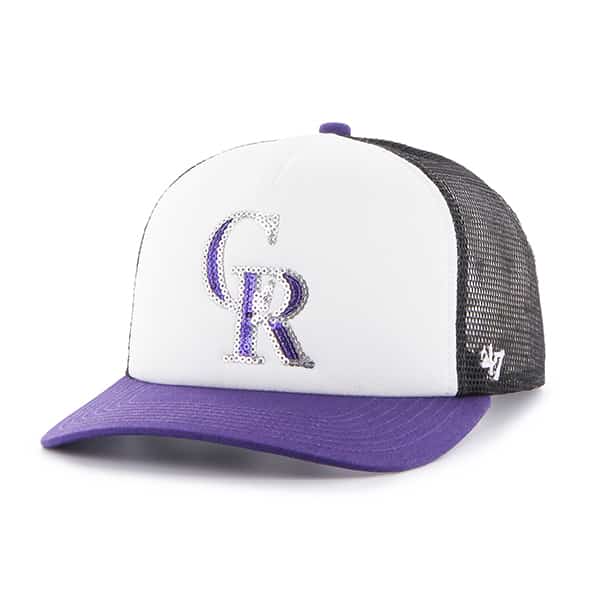 Colorado Rockies Women's 47 Brand Black Glimmer Captain Adjustable Hat