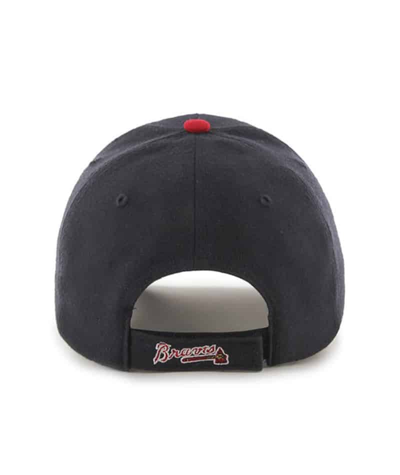 Atlanta Braves 47 Brand Home Navy Red MVP Adjustable Hat - Image 2