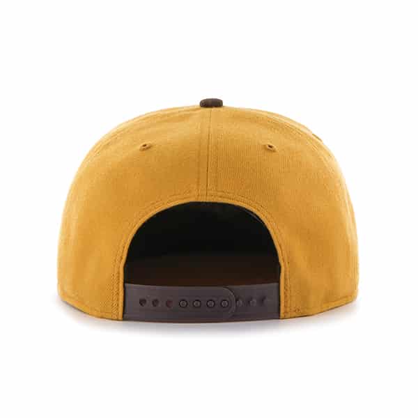 Milwaukee Brewers No Shot Two Tone Captain Wheat 47 Brand Adjustable Hat - Image 2