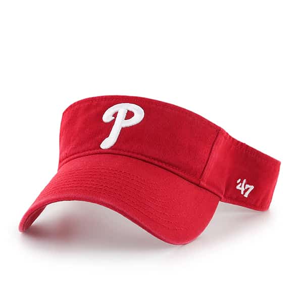Philadelphia Phillies Clean Up Visor Red 47 Brand Adjustable Hat