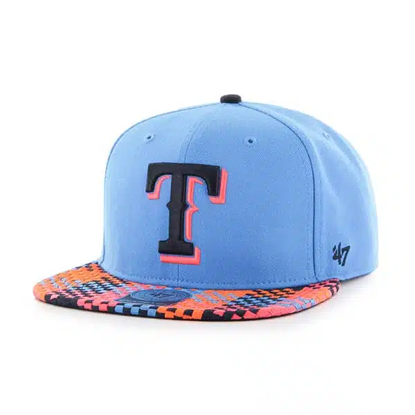 Texas Rangers Ruffian Captain Glacier Blue 47 Brand Adjustable Hat
