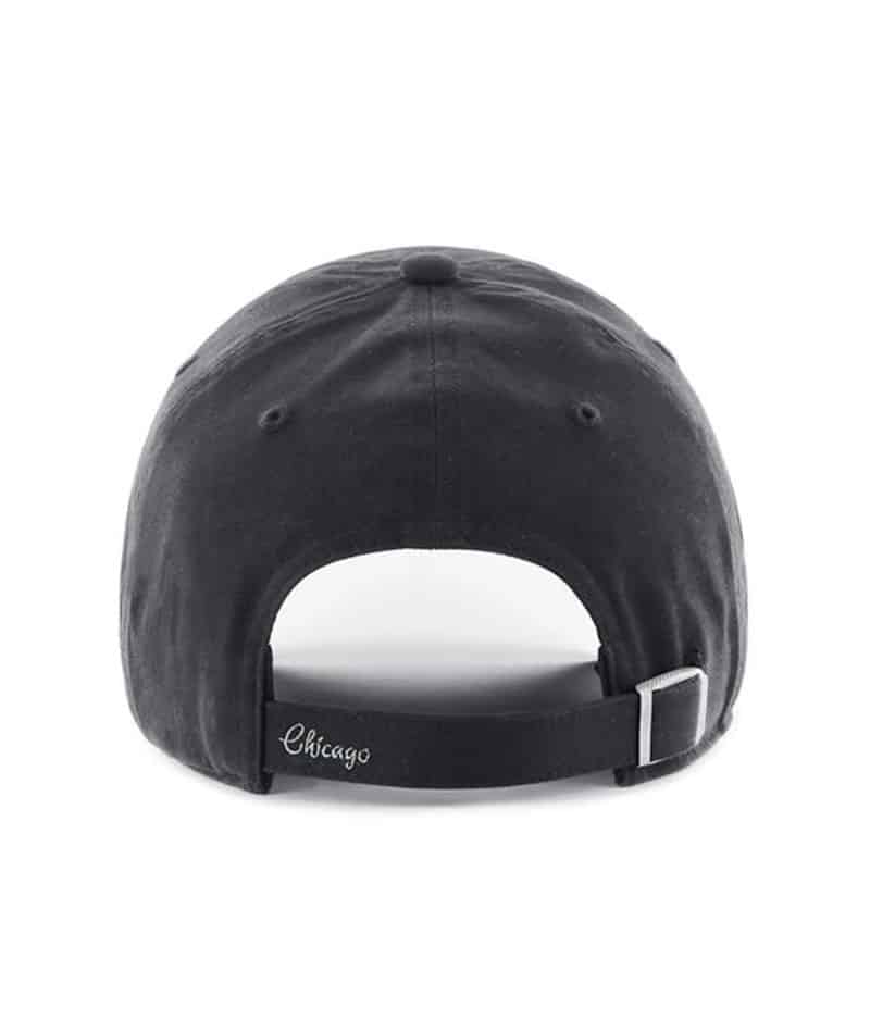 Chicago White Sox Women's 47 Brand Sparkle Black Clean Up Adjustable Hat - Image 2