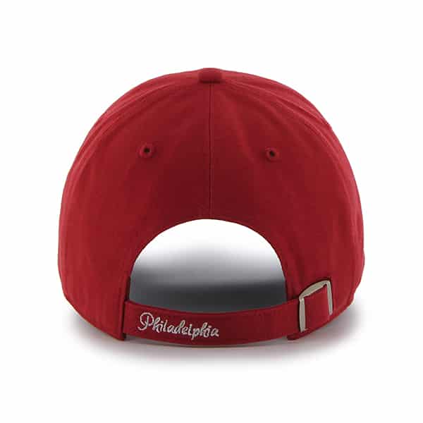 Philadelphia Phillies Women's 47 Brand Sparkle Red Clean Up Hat - Image 2