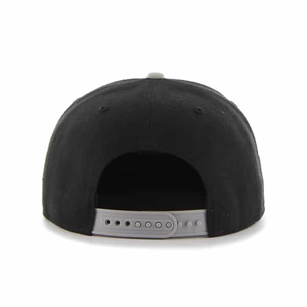 Chicago White Sox 47 Brand Black Sure Shot Two Tone Snapback Adjustable Hat - Image 2