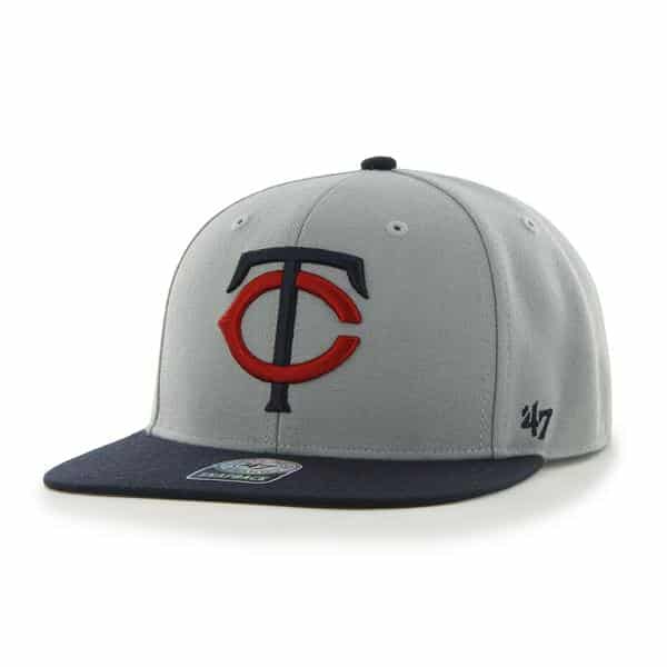 Minnesota Twins Sure Shot Two Tone Captain Gray 47 Brand Adjustable Hat