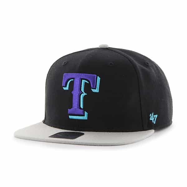 Texas Rangers Sure Shot Two Tone Captain Black 47 Brand Adjustable Hat