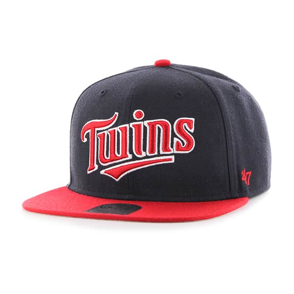 Minnesota Twins Script Side Two Tone Captain Navy 47 Brand Adjustable Hat