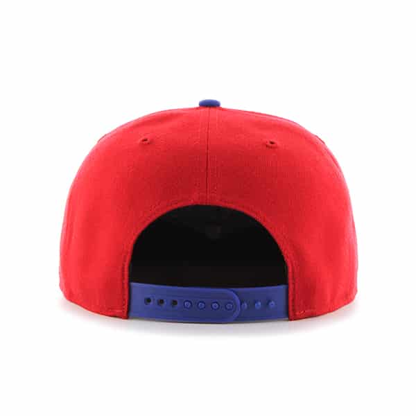 Texas Rangers Script Side Two Tone Captain Red 47 Brand Adjustable Hat - Image 2