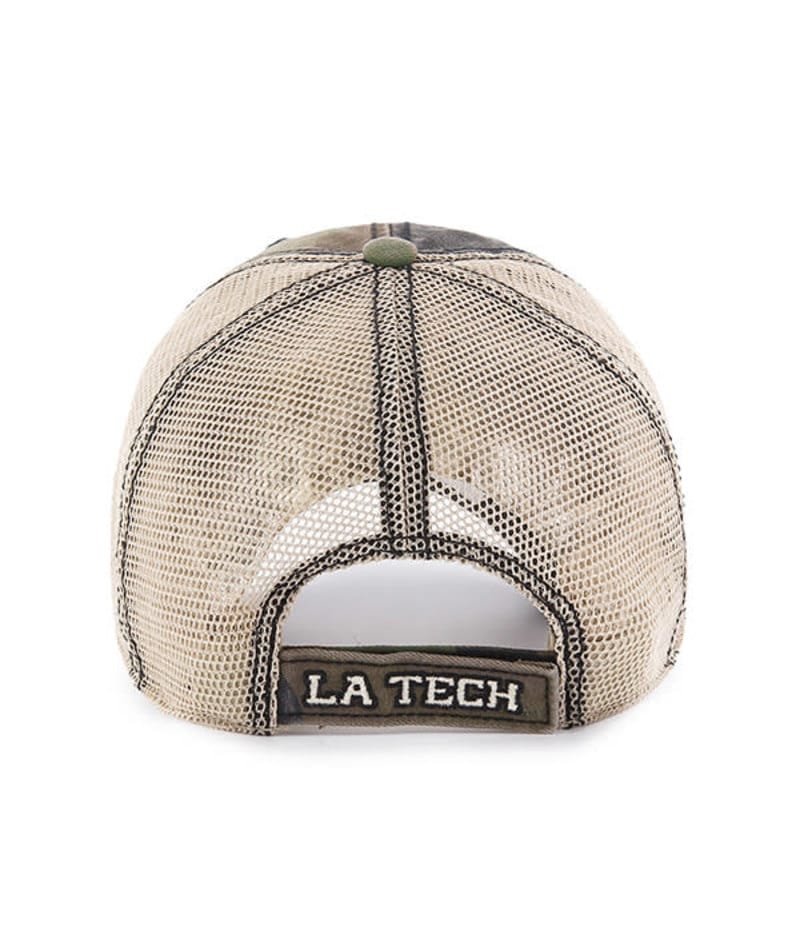 Louisiana Tech Bulldogs 47 Brand Burnett Frontline Green Camo Clean Up Adjustable Hat - Image 2