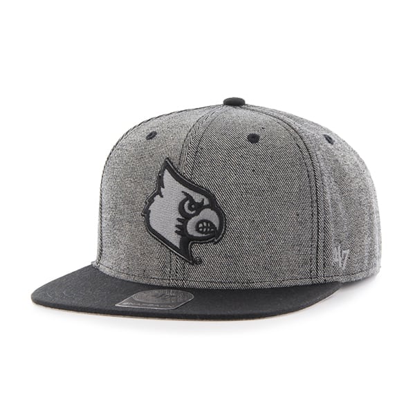 Louisville Cardinals Giovanni Captain Black 47 Brand Adjustable Hat