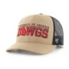 Georgia Bulldogs 47 Brand State Khaki Trucker Black Mesh Snapback Hat - Image 3