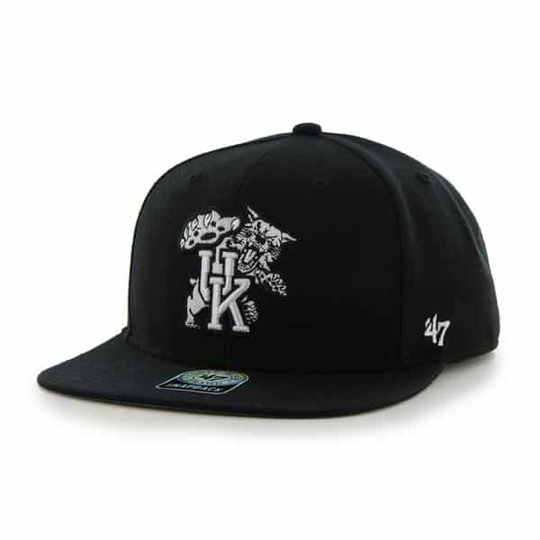 Kentucky Wildcats Sure Shot Black 47 Brand Adjustable Hat