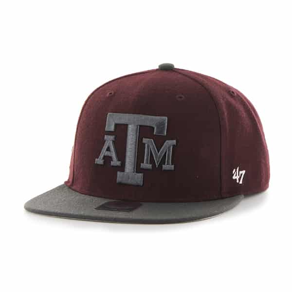 Texas A&M Aggies Sure Shot Two Tone Captain Dark Maroon 47 Brand Adjustable Hat