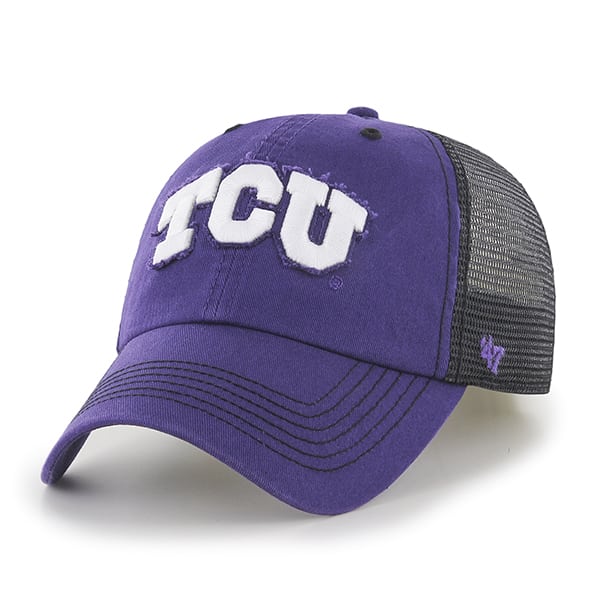 Texas Christian Horned Frogs Taylor Closer Purple 47 Brand Stretch Fit Hat