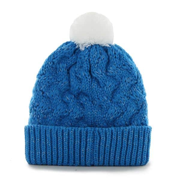 Carolina Panthers Fiona Cuff Knit Glacier Blue 47 Brand Womens Hat - Image 2