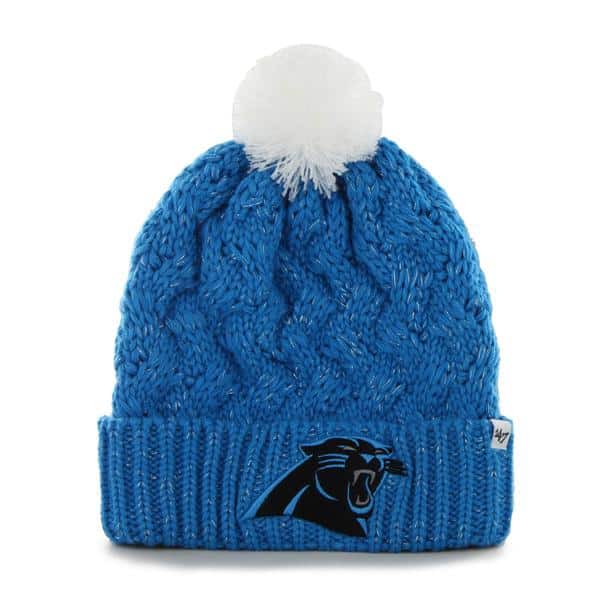 Carolina Panthers Fiona Cuff Knit Glacier Blue 47 Brand Womens Hat
