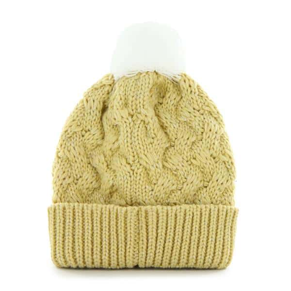 New Orleans Saints Fiona Cuff Knit Light Gold 47 Brand Womens Hat - Image 2