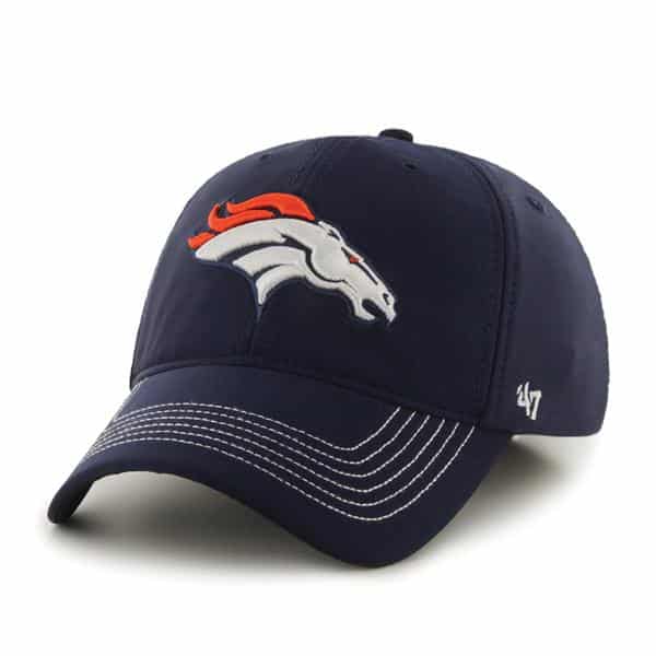 Denver Broncos Game Time Closer Light Navy 47 Brand Stretch Fit Hat