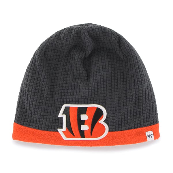 Cincinnati Bengals Grid Fleece Beanie Charcoal 47 Brand YOUTH Hat