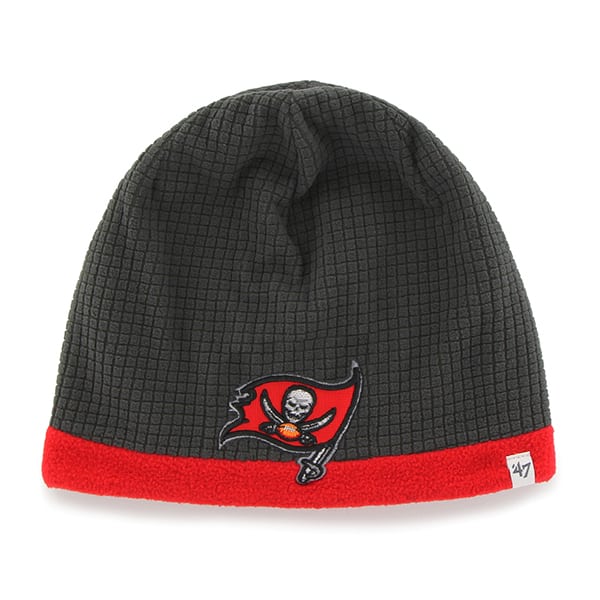 Tampa Bay Buccaneers Grid Fleece Beanie Charcoal 47 Brand YOUTH Hat