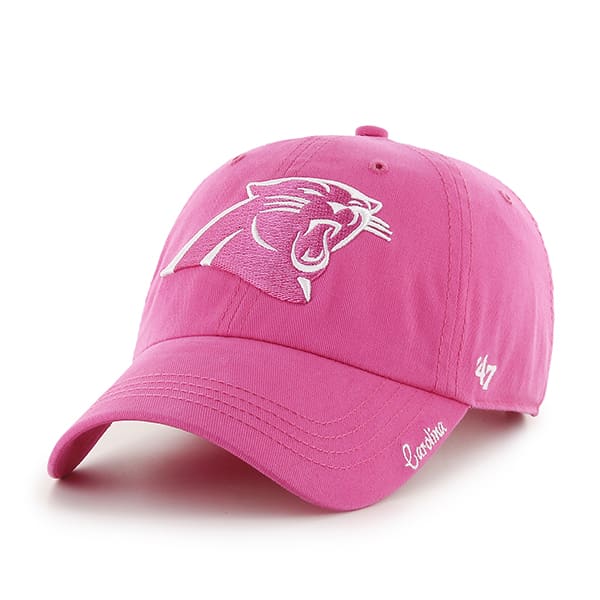 47 Brand Carolina Panthers‎ NFL Womens Pink Relaxed Fit Hat F-RGW05GWSNL-MAA girls-youth-47-pink-carolina-  main image 4