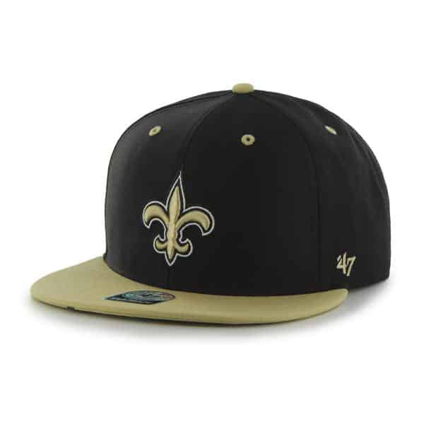 New Orleans Saints Oath Screen Print Prospect Black 47 Brand YOUTH Hat