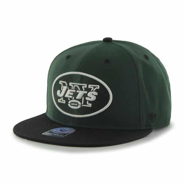 New York Jets Oath Screen Print Prospect Dark Green 47 Brand YOUTH Hat