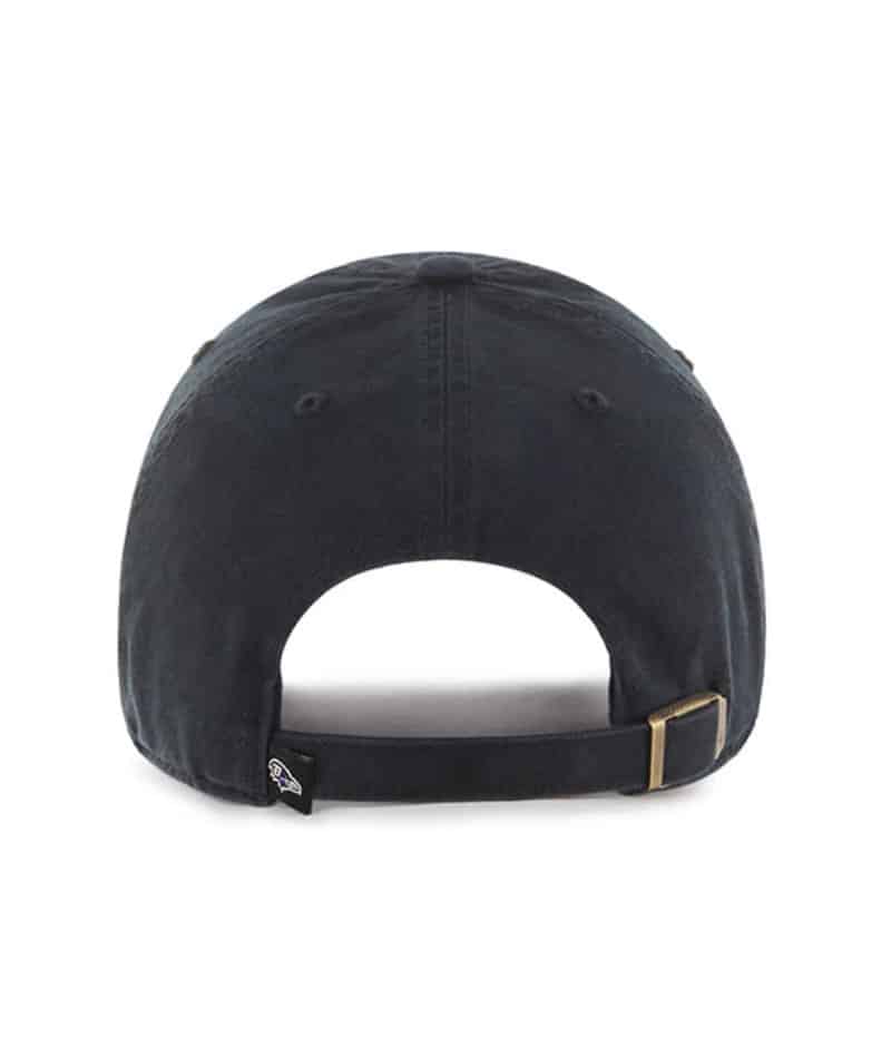 Baltimore Ravens 47 Brand Black Clean Up Adjustable Hat - Image 2