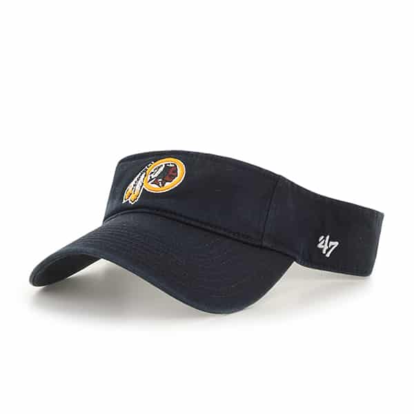 Washington Redskins Clean Up Visor Black 47 Brand Adjustable Hat