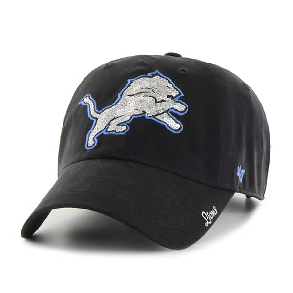 Detroit Lions Sparkle Team Color Clean Up Black 47 Brand Womens Hat