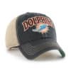 Miami Dolphins 47 Brand Tuscaloosa Vintage Black Clean Up Mesh Snapback Hat - Image 3