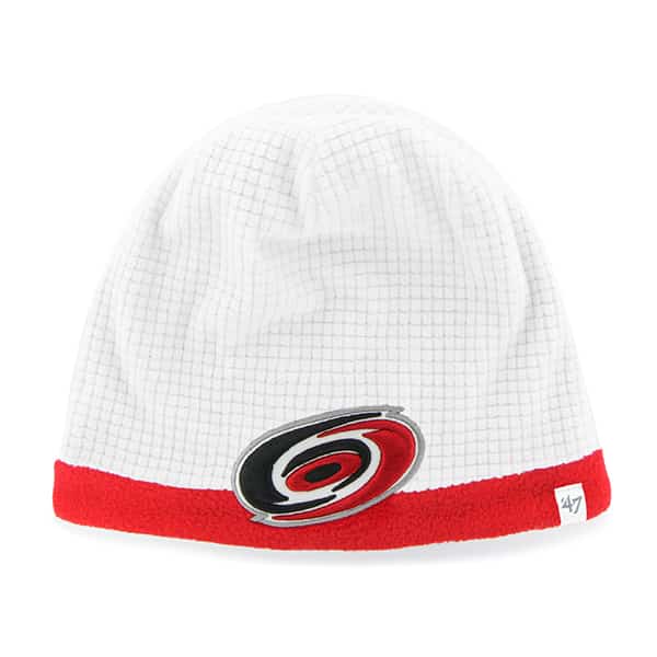 Carolina Hurricanes Grid Fleece Beanie White 47 Brand YOUTH Hat