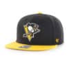 Pittsburgh Penguins 47 Brand Black Yellow Sure Shot Snapback Hat - Image 3