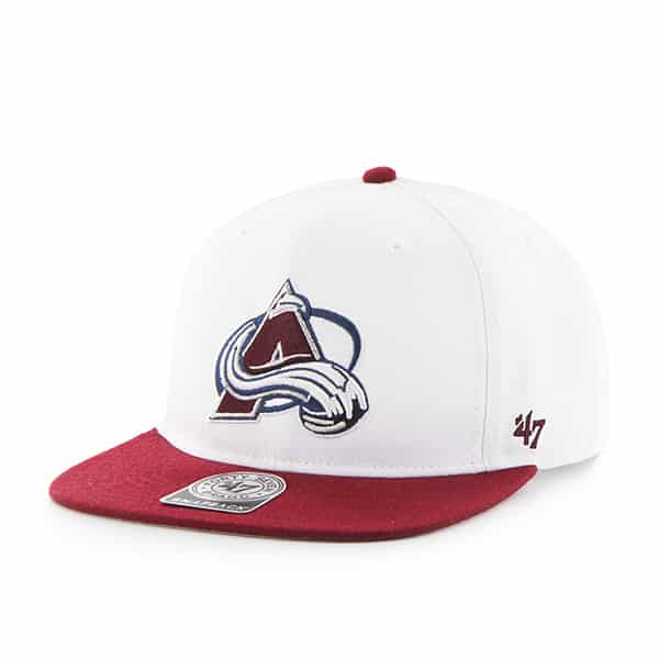 Colorado Avalanche Sure Shot Two Tone Captain White 47 Brand Adjustable Hat