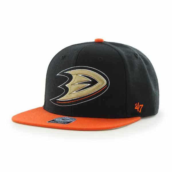 Anaheim Ducks Sure Shot Two Tone Captain Black 47 Brand Adjustable Hat