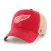 Detroit Red Wings 47 Brand Red Trawler Khaki Mesh Adjustable Snapback Hat