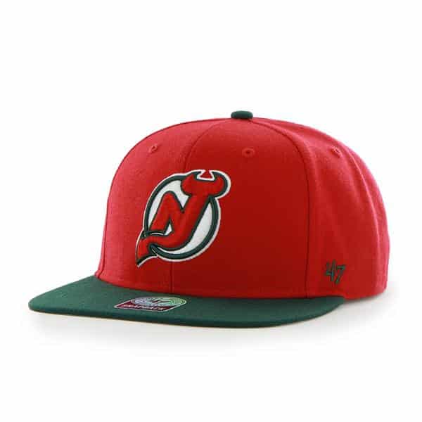 New Jersey Devils Sure Shot Two Tone Captain Red 47 Brand Adjustable Hat
