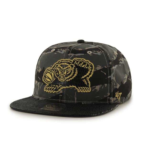 Memphis Grizzlies Juli Gunk Croc Camo Captain Warm Gray 47 Brand Adjustable Hat