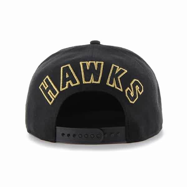 Atlanta Hawks Metallic Elephant Captain Black 47 Brand Adjustable Hat - Image 2