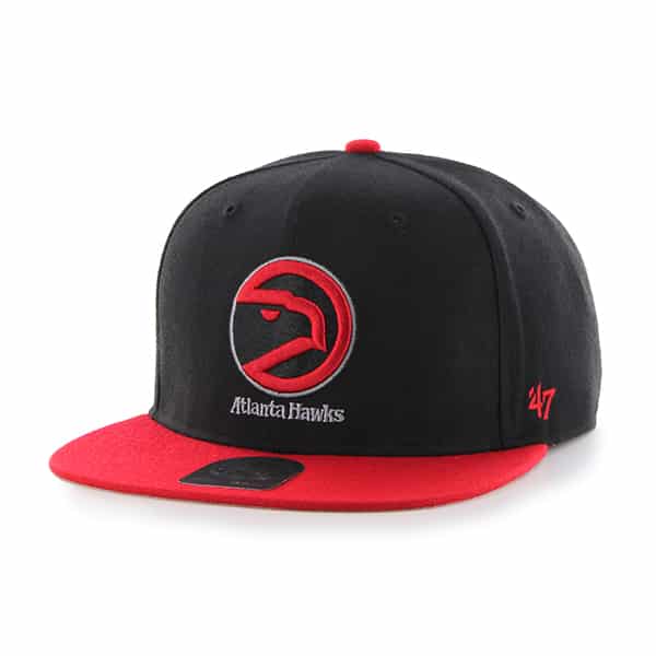 Atlanta Hawks No Shot Two Tone Captain Black 47 Brand Adjustable Hat