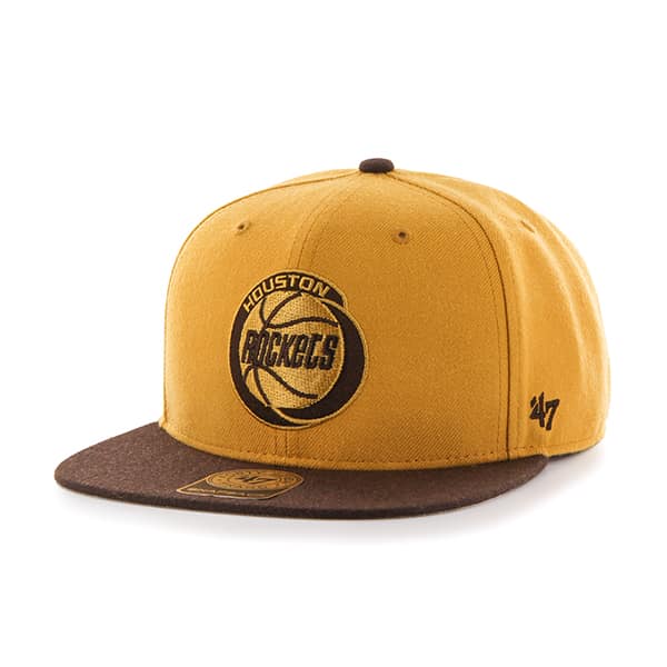 Houston Rockets No Shot Two Tone Captain Wheat 47 Brand Adjustable Hat