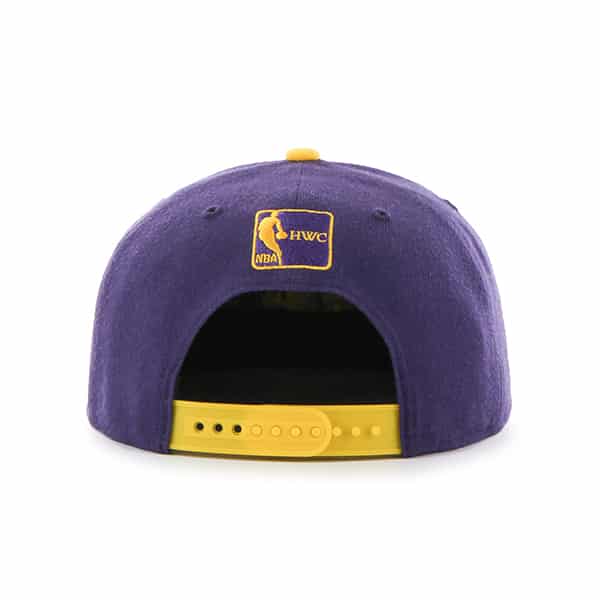 Los Angeles Lakers No Shot Two Tone Captain Purple 47 Brand YOUTH Hat - Image 2