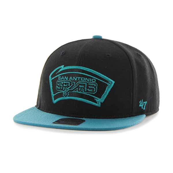 San Antonio Spurs No Shot Two Tone Captain Black 47 Brand Adjustable Hat