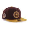 Cleveland Cavaliers Sure Shot Two Tone Captain Dark Maroon 47 Brand Adjustable Hat - Image 2