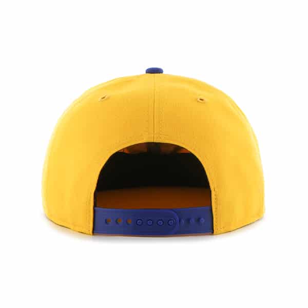 Golden State Warriors Sure Shot Two Tone Captain Yellow Gold 47 Brand Adjustable Hat - Image 2