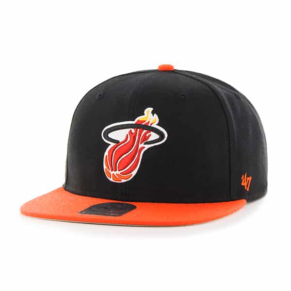 Miami Heat Sure Shot Two Tone Captain Black 47 Brand Adjustable Hat