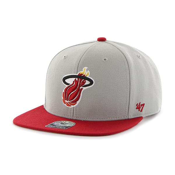 Miami Heat Sure Shot Two Tone Captain Gray 47 Brand Adjustable Hat