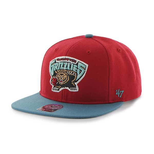 Memphis Grizzlies Sure Shot Two Tone Captain Red 47 Brand Adjustable Hat