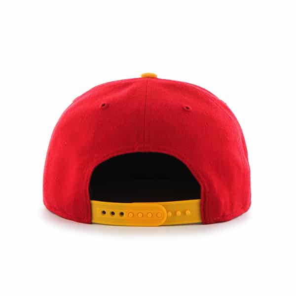 Houston Rockets Script Side Two Tone Captain Red 47 Brand Adjustable Hat - Image 2